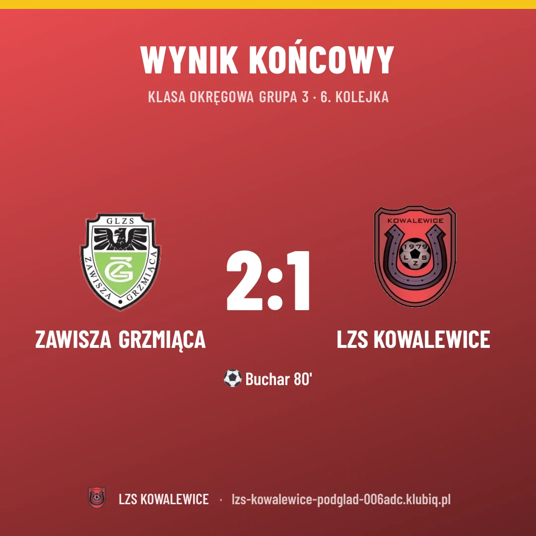 Zawisza Grzmiąca 2:1 LZS Kowalewice